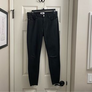 Black coated Paige denim size 29 verdugo ankle skinny jeans